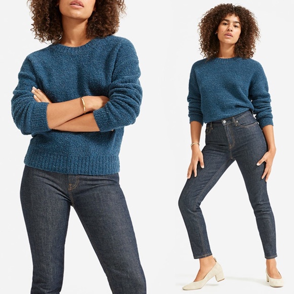 Everlane Sweaters - NWT EVERLANE The Teddy Wool Crew Neck Blue Lagoon SZ:S